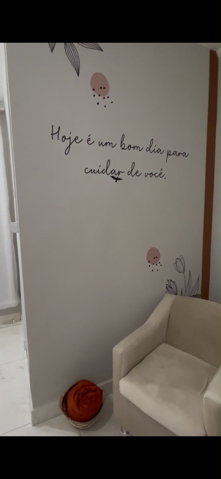 Parede decorativa do espaço